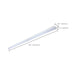 Strip Light Nuvo 65-1032 60/80/100 Watt LED 8 Foot Retrofit Strip Light - 35K/4K/5K CCT Selectable - 120-277 Volt - Gloss White Finish Nuvo