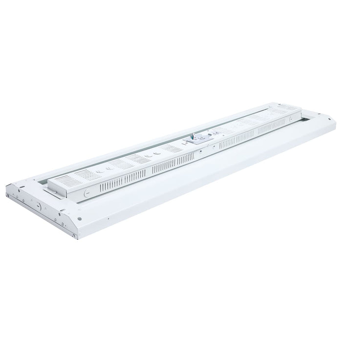 Linear Hi-Bay Nuvo 65-1040 200/150/100 Watt LED 4-Foot Linear High Bay - 3500K/4000K/5000K CCT - 120-277 Volt - White Finish Nuvo