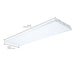 Linear Hi-Bay Nuvo 65-1040 200/150/100 Watt LED 4-Foot Linear High Bay - 3500K/4000K/5000K CCT - 120-277 Volt - White Finish Nuvo