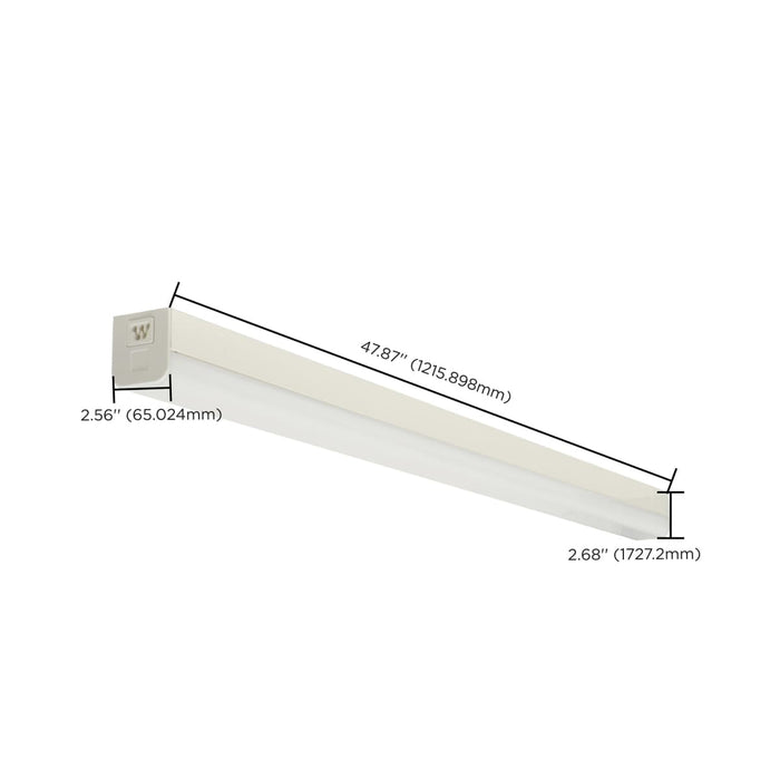 Strip Light Nuvo 65-1123 LED 4 ft. - Slim Strip Light - 38W - 5000K - White Finish - with Knockout Nuvo