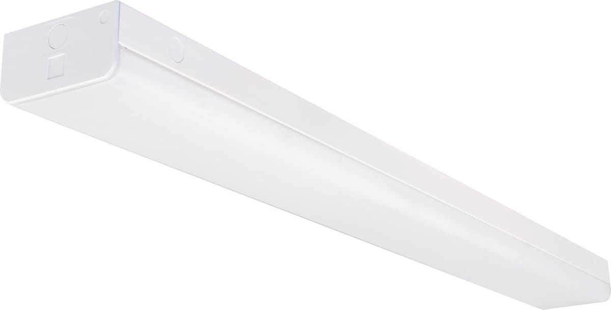 Strip Light Nuvo 65-1143 LED 4 ft. - Wide Strip Light - 40W - 5000K - White Finish - with Knockout and Sensor Nuvo