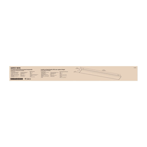 Strip Light Nuvo 65-1143 LED 4 ft. - Wide Strip Light - 40W - 5000K - White Finish - with Knockout and Sensor Nuvo