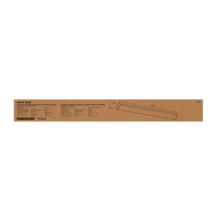 Strip Light Nuvo 65-1145 LED 4 ft. - Wide Strip Light - 40W - 4000K - White Finish - Connectible with Sensor Nuvo