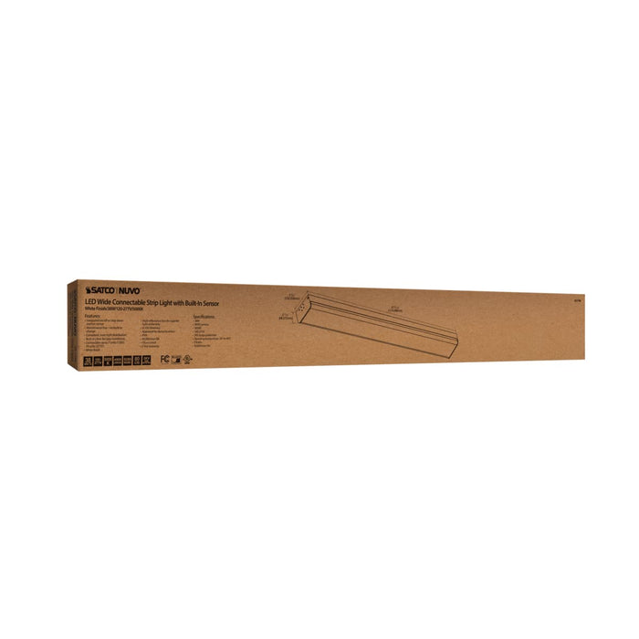 Strip Light Nuvo 65-1146 LED 4 ft. - Wide Strip Light - 40W - 5000K - White Finish - Connectible with Sensor Nuvo