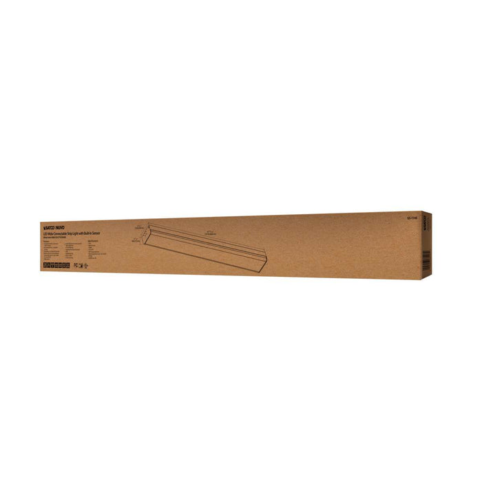 Strip Light Nuvo 65-1146 LED 4 ft. - Wide Strip Light - 40W - 5000K - White Finish - Connectible with Sensor Nuvo