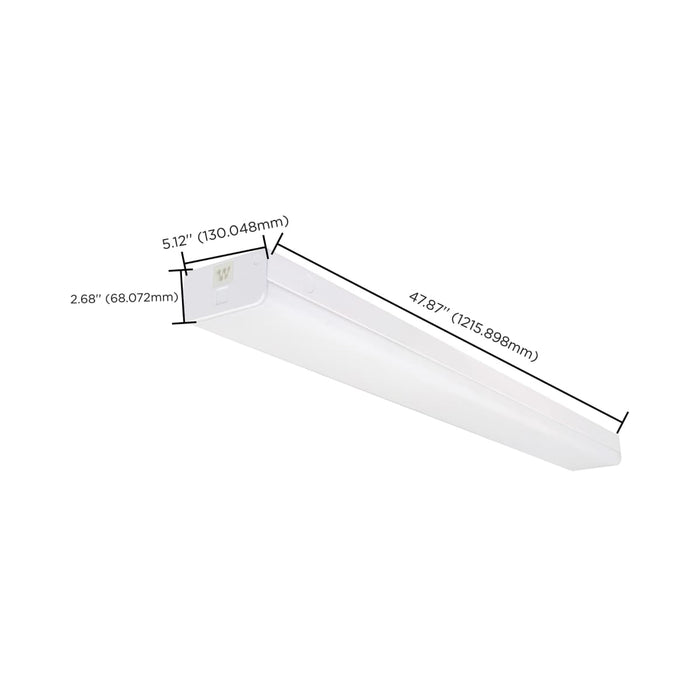 Strip Light Nuvo 65-1146 LED 4 ft. - Wide Strip Light - 40W - 5000K - White Finish - Connectible with Sensor Nuvo