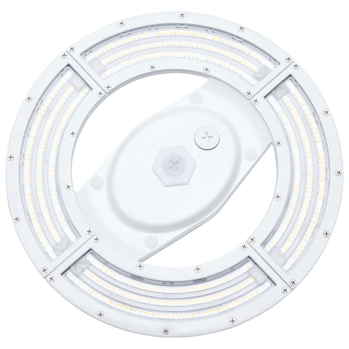 UFO Hi-Bay Nuvo 65-1160 LED UFO Hi-Bay - 200/150/100 Wattage Selectable - 4000K/5000K CCT Selectable - 120-277 Volt - White Finish Nuvo