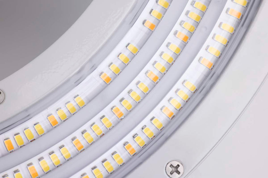 UFO Hi-Bay Nuvo 65-1160 LED UFO Hi-Bay - 200/150/100 Wattage Selectable - 4000K/5000K CCT Selectable - 120-277 Volt - White Finish Nuvo