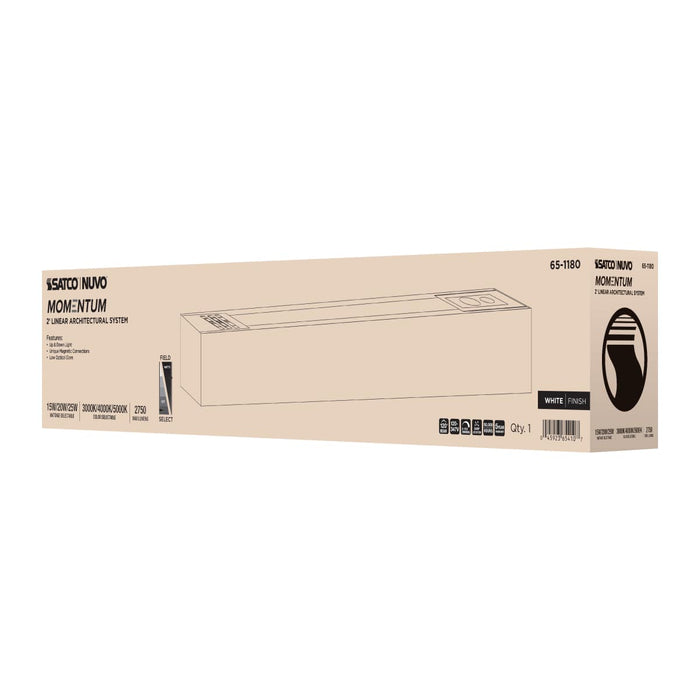 Linear Nuvo 65-1180 Momentum - 2 Foot LED Connectable Linear Strip - Up and Down Selectable - White Finish Nuvo
