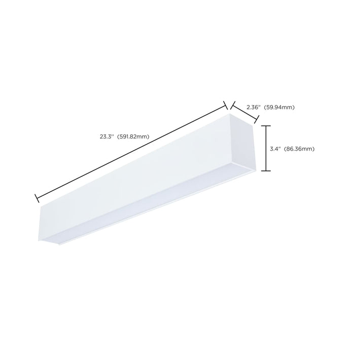 Linear Nuvo 65-1180 Momentum - 2 Foot LED Connectable Linear Strip - Up and Down Selectable - White Finish Nuvo