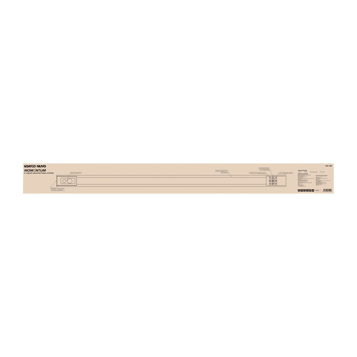 Linear Nuvo 65-1181 Momentum - 4 Foot LED Connectable Linear Strip - Up and Down Selectable - White Finish Nuvo
