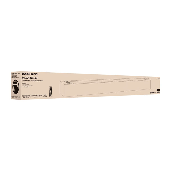 Linear Nuvo 65-1181 Momentum - 4 Foot LED Connectable Linear Strip - Up and Down Selectable - White Finish Nuvo