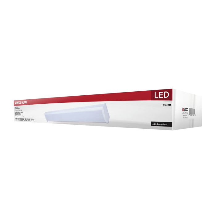 Ceiling Wrap Nuvo 65-1211 LED 4 Foot Wrap - 39 Watts - 27K/30K/35K/40K/50K CCT Selectable - White Finish - 120-277 Volt Nuvo