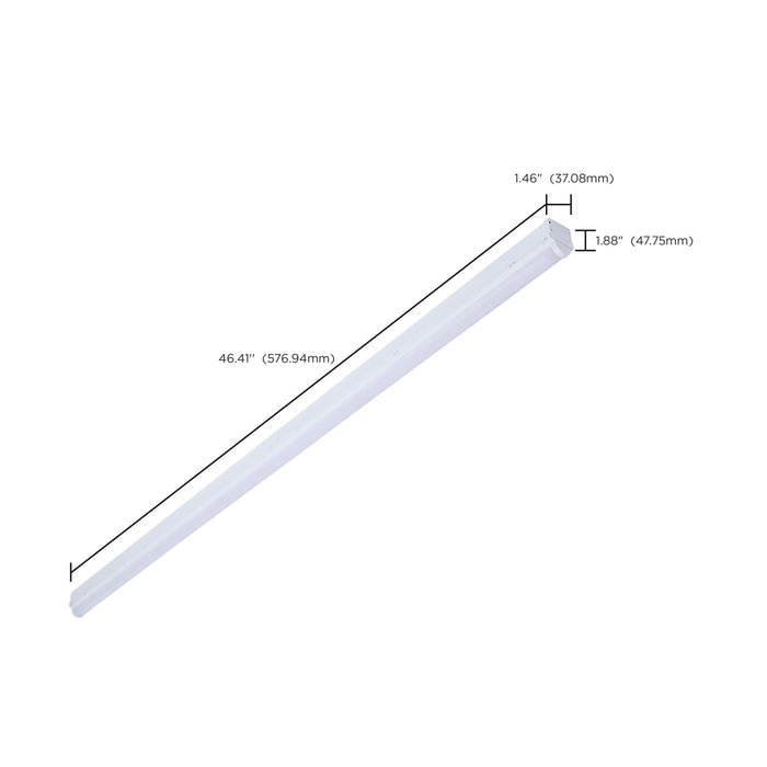 Strip Light Nuvo 65-1220 LED 2 Foot Strip Light - 10 Watts - 27K/30K/35K/40K/50K CCT Selectable - White Finish - 120-277 Volt Nuvo