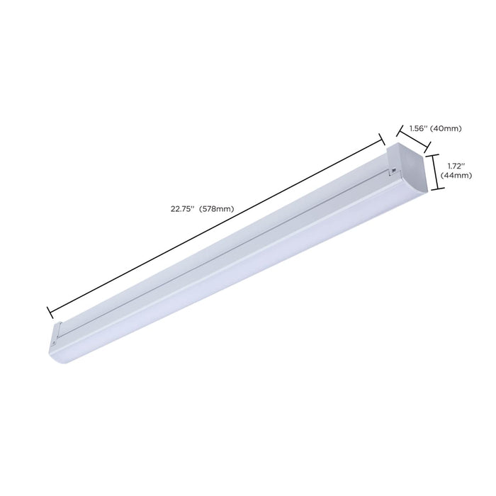 Strip Light Nuvo 65-1223 LED 2 Foot Connectable Strip Light - 20 Watts - 27K/30K/35K/40K/50K CCT Selectable - White Finish - 120 Volt Nuvo