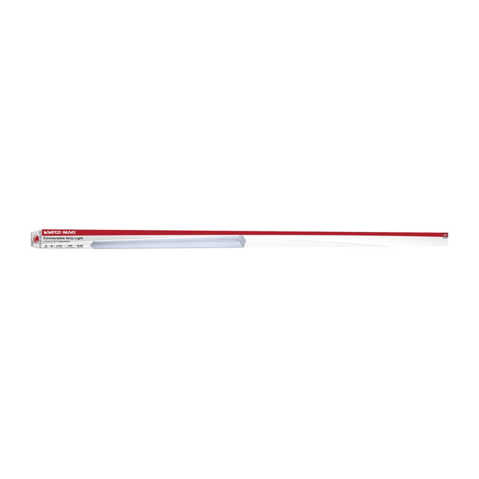 Strip Light Nuvo 65-1224 LED 4 Foot Connectable Strip Light - 30 Watts - 27K/30K/35K/40K/50K CCT Selectable - White Finish - 120 Volt Nuvo