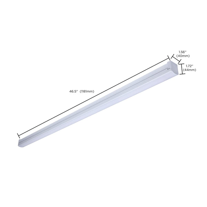 Strip Light Nuvo 65-1224 LED 4 Foot Connectable Strip Light - 30 Watts - 27K/30K/35K/40K/50K CCT Selectable - White Finish - 120 Volt Nuvo