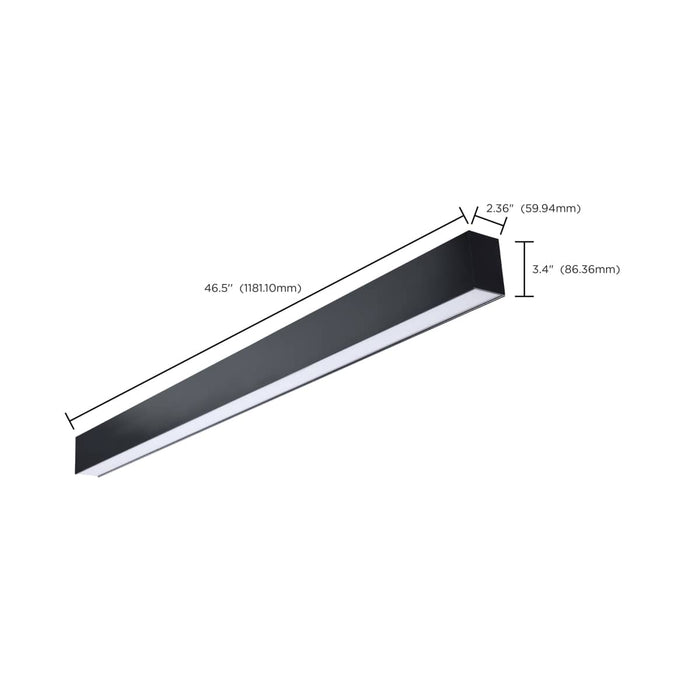 Linear Nuvo 65-1281 Momentum - 4 Foot LED Connectable Linear Strip - Up and Down Selectable - Black Finish Nuvo