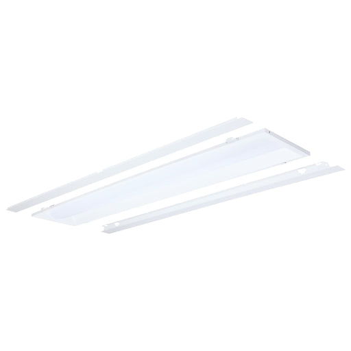 Troffer Nuvo 65-1300 40/30/20 Watt LED 1x4 Center Basket Troffer Retrofit Kit - 35K/4K/5K CCT - Dimmable - 120-277 Volt - Matte White Finish Nuvo