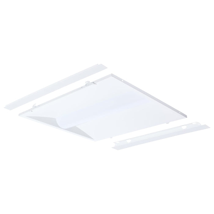 Troffer Nuvo 65-1301 40/30/20 Watt LED 2x2 Center Basket Troffer Retrofit Kit - 35K/4K/5K CCT - Dimmable - 120-277 Volt - Matte White Finish Nuvo