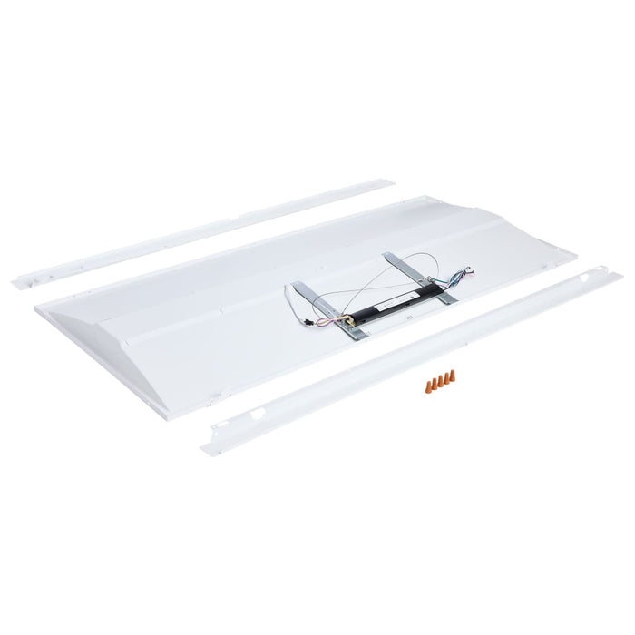 Troffer Nuvo 65-1302 50/40/30 Watt LED 2x4 Center Basket Troffer Retrofit Kit - 35K/4K/5K CCT - Dimmable - 120-277 Volt - Matte White Finish Nuvo