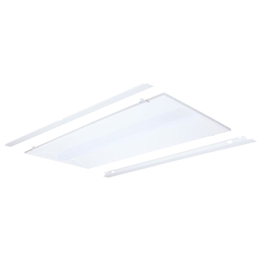 Troffer Nuvo 65-1302 50/40/30 Watt LED 2x4 Center Basket Troffer Retrofit Kit - 35K/4K/5K CCT - Dimmable - 120-277 Volt - Matte White Finish Nuvo