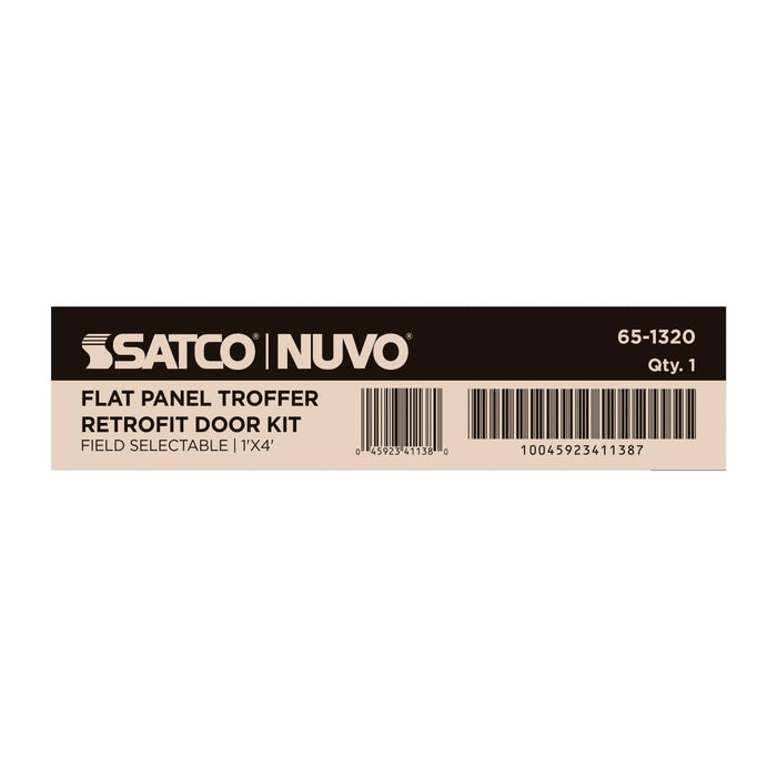 Troffer Nuvo 65-1320 40/30/20 Watt LED 1x4 Flat Panel Troffer Retrofit Kit - 35K/4K/5K CCT - Dimmable - 120-277 Volt - Matte White Finish Nuvo