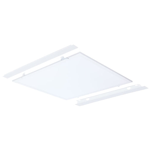 Troffer Nuvo 65-1321 40/30/20 Watt LED 2x2 Flat Panel Troffer Retrofit Kit - 35K/4K/5K CCT - Dimmable - 120-277 Volt - Matte White Finish Nuvo