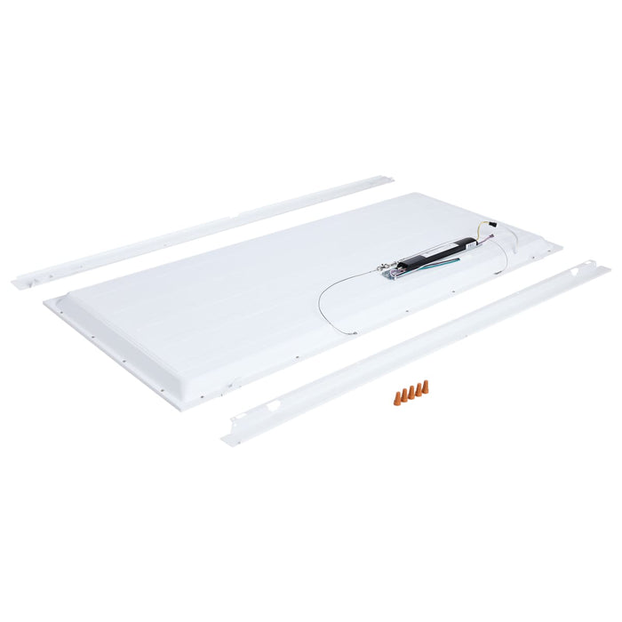 Troffer Nuvo 65-1322 50/40/30 Watt LED 2x4 Flat Panel Troffer Retrofit Kit - 35K/4K/5K CCT - Dimmable - 120-277 Volt - Matte White Finish Nuvo