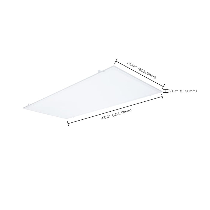 Troffer Nuvo 65-1322 50/40/30 Watt LED 2x4 Flat Panel Troffer Retrofit Kit - 35K/4K/5K CCT - Dimmable - 120-277 Volt - Matte White Finish Nuvo