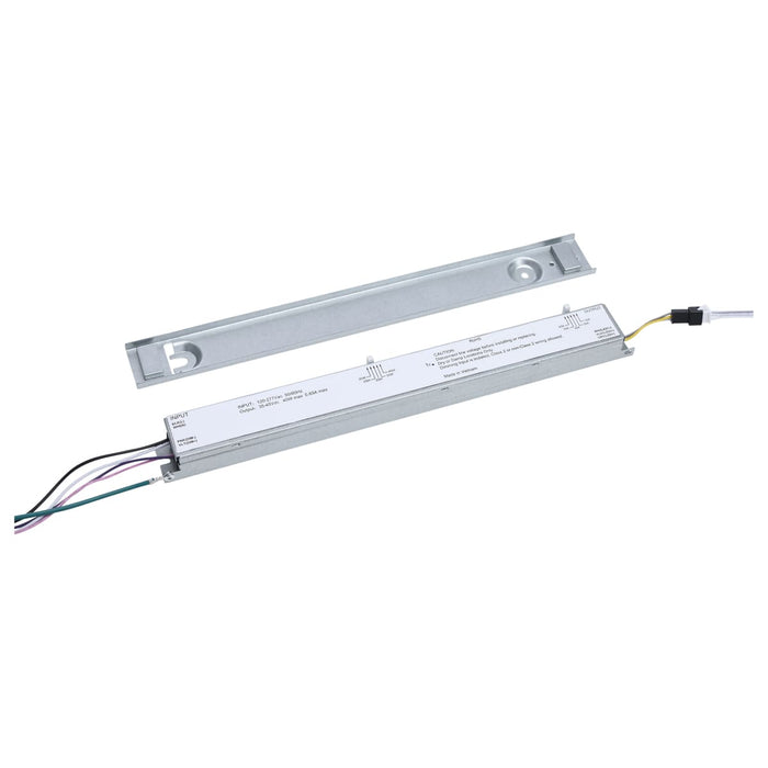 Backlit Flat Panel Nuvo 65-1330 40W/35W/30W/25W/20W Wattage Selectable LED Light Bar Retrofit Kit - 3000K/3500K/4000K/5000K/6500K CCT Selectable - 2-Bars - 2 Feet - 120-277 Volt - Silver Finish Nuvo