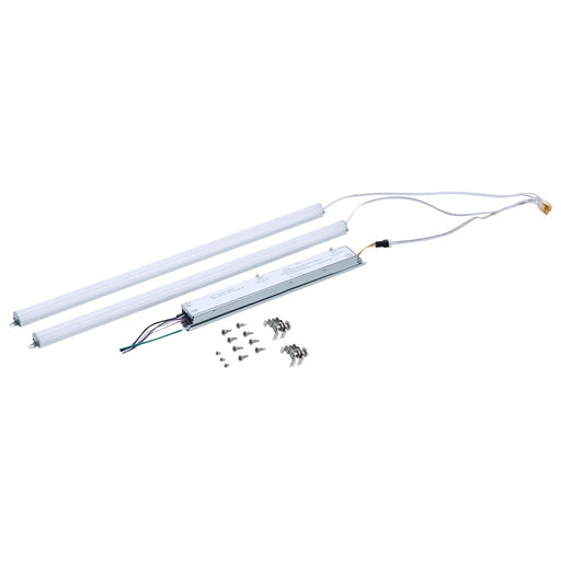 Backlit Flat Panel Nuvo 65-1330 40W/35W/30W/25W/20W Wattage Selectable LED Light Bar Retrofit Kit - 3000K/3500K/4000K/5000K/6500K CCT Selectable - 2-Bars - 2 Feet - 120-277 Volt - Silver Finish Nuvo