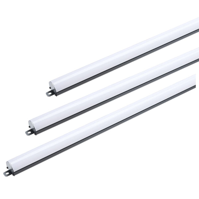 Backlit Flat Panel Nuvo 65-1332 40W/35W/30W/25W/20W Wattatage Selectable LED Light Bar Retrofit Kit - 3000K/3500K/4000K/5000K/6500K CCT Selectable - 3-Bars - 2 Feet - 120-277 Volt - Silver Finish Nuvo