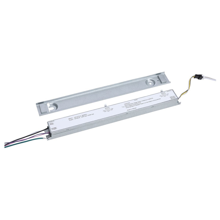 Backlit Flat Panel Nuvo 65-1333 30W/25W/20W/15W/10W Wattage Selectable LED Light Bar Retrofit Kit - 3000K/3500K/4000K/5000K/6500K CCT Selectable - 1-Bar - 4 Feet - 120-277 Volt - Silver Finish Nuvo