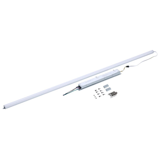 Backlit Flat Panel Nuvo 65-1333 30W/25W/20W/15W/10W Wattage Selectable LED Light Bar Retrofit Kit - 3000K/3500K/4000K/5000K/6500K CCT Selectable - 1-Bar - 4 Feet - 120-277 Volt - Silver Finish Nuvo