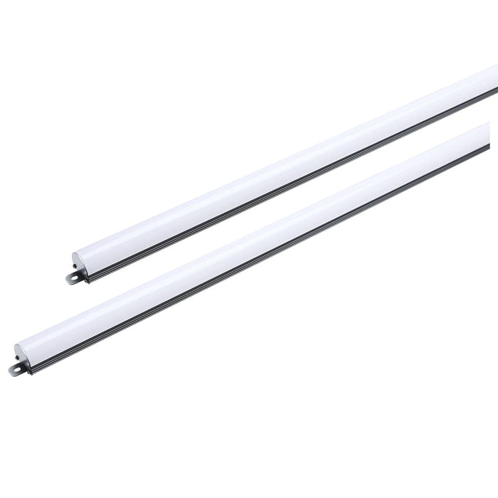 Backlit Flat Panel Nuvo 65-1334 50W/45W/40W/35W/30W Wattage Selectable LED Light Bar Retrofit Kit - 3000K/3500K/4000K/5000K/6500K CCT Selectable - 2-Bars - 4 Feet - 120-277 Volt - Silver Finish Nuvo