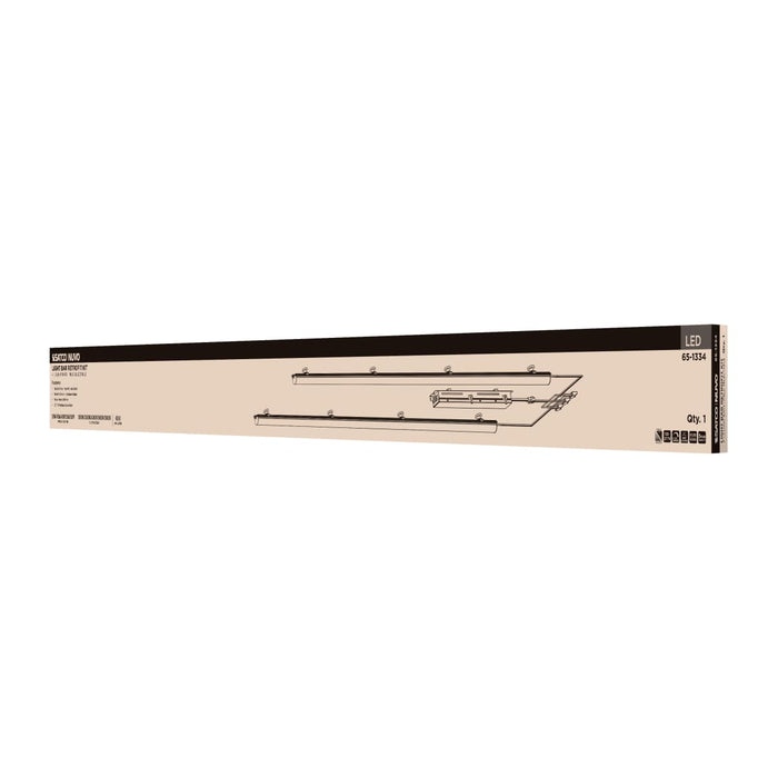 Backlit Flat Panel Nuvo 65-1334 50W/45W/40W/35W/30W Wattage Selectable LED Light Bar Retrofit Kit - 3000K/3500K/4000K/5000K/6500K CCT Selectable - 2-Bars - 4 Feet - 120-277 Volt - Silver Finish Nuvo