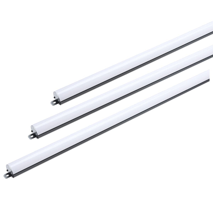 Backlit Flat Panel Nuvo 65-1336 50W/45W/40W/35W/30W Wattage Selectable LED Light Bar Retrofit Kit - 3000K/3500K/4000K/5000K/6500K CCT Selectable - 3-Bars - 4 Feet - 120-277 Volt - Silver Finish Nuvo
