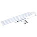 Backlit Flat Panel Nuvo 65-1337 50W/45W/40W/35W/30W Wattage Selectable LED Light Bar Retrofit Kit - 3000K/3500K/4000K/5000K/6500K CCT Selectable - 4-Bars - 4 Feet - 120-277 Volt - Silver Finish Nuvo