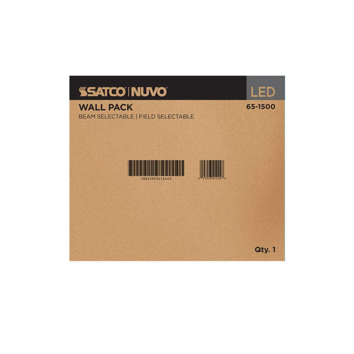 Wall Pack Nuvo 65-1500 60/40/29 Wattage Selectable LED Wall Pack -3K/4K/5K CCT Selectable - 60/90/110 Beam Angle Selectable - 120-347 Volt - Bronze Finish Nuvo