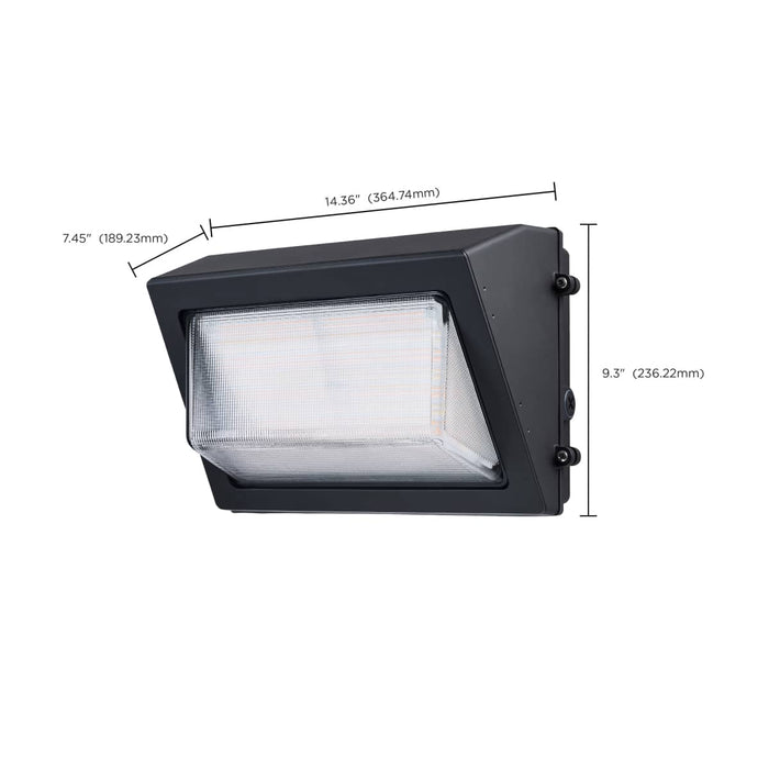 Wall Pack Nuvo 65-1500 60/40/29 Wattage Selectable LED Wall Pack -3K/4K/5K CCT Selectable - 60/90/110 Beam Angle Selectable - 120-347 Volt - Bronze Finish Nuvo