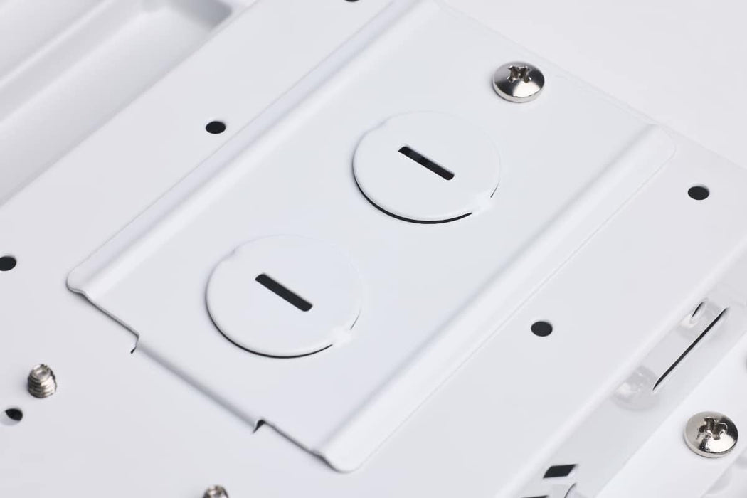 Linear Hi-Bay Nuvo 65-1510 LED Linear High Bay - 105/90/70 Wattage Selectable - 3K/4K/5K CCT Selectable - Beam Angle Selectable - White Finish - 120-347 Volt Nuvo