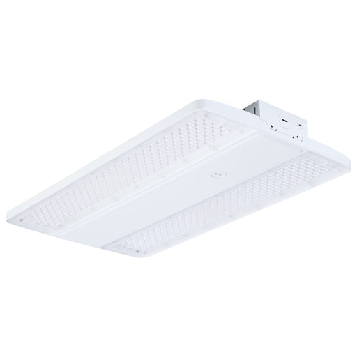 Linear Hi-Bay Nuvo 65-1512 LED Linear High Bay - 240/220/180 Wattage Selectable - 3K/4K/5K CCT Selectable - Beam Angle Selectable - White Finish - 120-347 Volt Nuvo