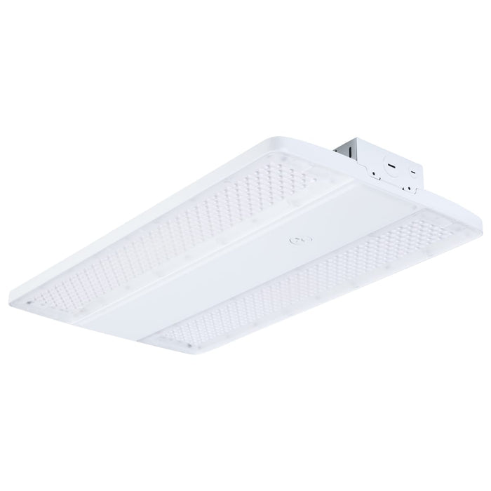 Linear Hi-Bay Nuvo 65-1512 LED Linear High Bay - 240/220/180 Wattage Selectable - 3K/4K/5K CCT Selectable - Beam Angle Selectable - White Finish - 120-347 Volt Nuvo