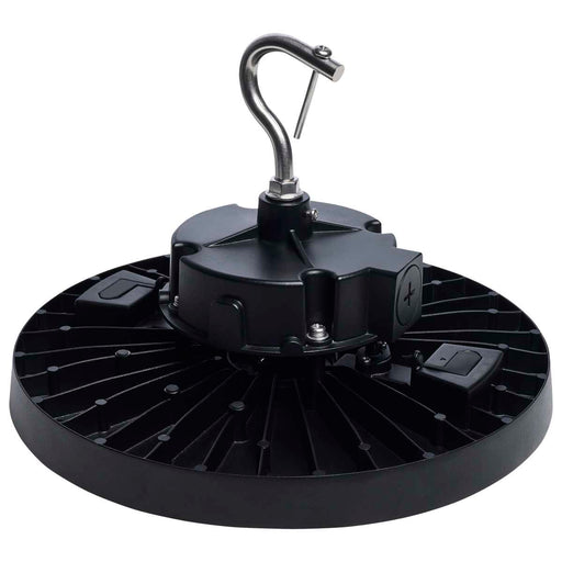 Circular Hi-Bay Nuvo 65-1520 120/100/80 Wattage Selectable LED UFO High Bay - 3K/4K/5K CCT Selectable - 60/80/100 Beam Angle Selectable - Black Finish - 120-347 Volt Nuvo