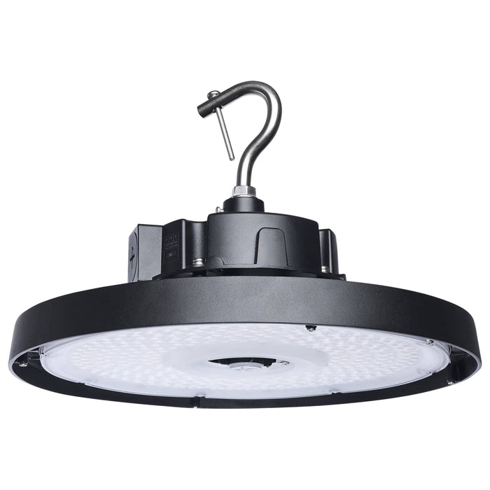 Circular Hi-Bay Nuvo 65-1520 120/100/80 Wattage Selectable LED UFO High Bay - 3K/4K/5K CCT Selectable - 60/80/100 Beam Angle Selectable - Black Finish - 120-347 Volt Nuvo