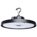 Circular Hi-Bay Nuvo 65-1521 240/200/150 Wattage Selectable LED UFO High Bay - 3K/4K/5K CCT Selectable - 60/80/100 Beam Angle Selectable - Black Finish - 120-347 Volt Nuvo