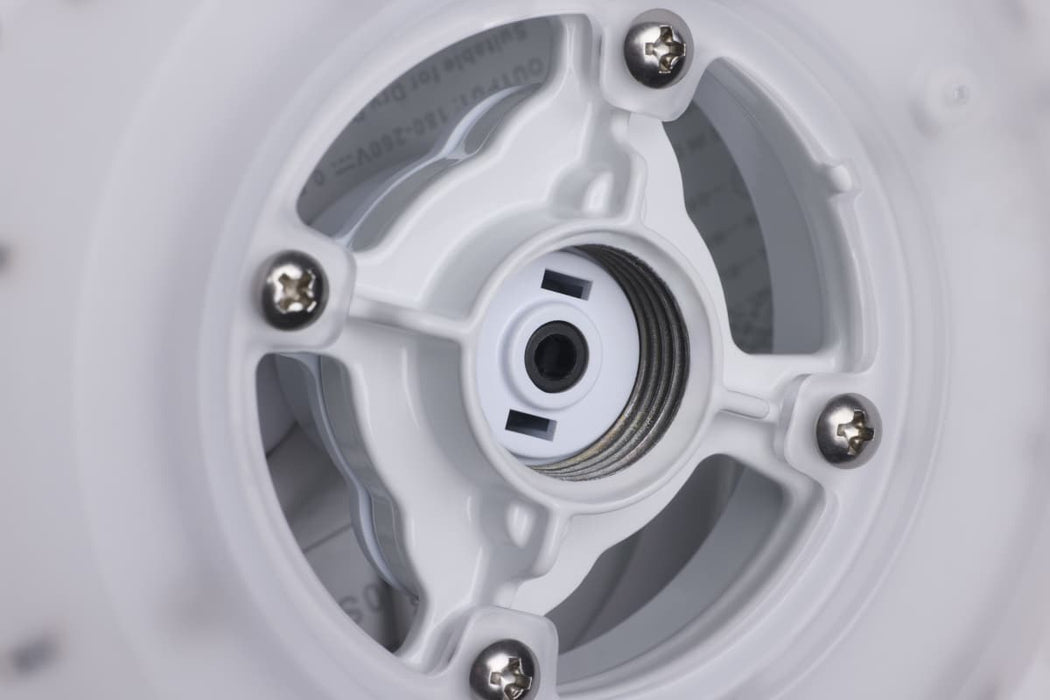 Circular Hi-Bay Nuvo 65-1522 120/100/80 Wattage Selectable LED UFO High Bay - 3K/4K/5K CCT Selectable - 60/80/100 Beam Angle Selectable - White Finish - 120-347 Volt Nuvo