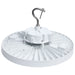 Circular Hi-Bay Nuvo 65-1523 240/200/150 Wattage Selectable LED UFO High Bay - 3K/4K/5K CCT Selectable - 60/80/100 Beam Angle Selectable - White Finish - 120-347 Volt Nuvo