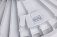 Circular Hi-Bay Nuvo 65-1523 240/200/150 Wattage Selectable LED UFO High Bay - 3K/4K/5K CCT Selectable - 60/80/100 Beam Angle Selectable - White Finish - 120-347 Volt Nuvo